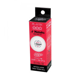 Nittaku Premium - Einzelansicht einer Packung mit 3 Bällen als Inhalt 