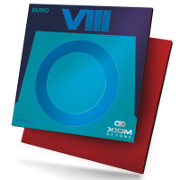 Xiom Omega VIII Euro - Product image with rubber and packaging