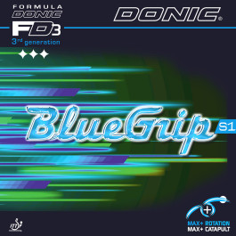 Donic BlueGrip S1 - Produkt und Verpackung – alles auf einem Bild