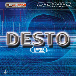 Donic Desto F2 - Produkt und Verpackung im Bild