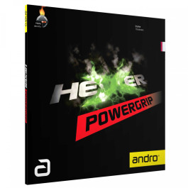 Andro Hexer Powergrip - Produkt mit Verpackung von außen und innen