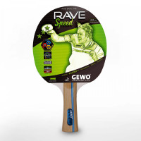 Gewo Rave Speed - hier wird ein Schläger in seiner grün-schwarzen Verpackung präsentiert