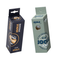 Joola Testset Bälle - grüne und schwarze Packung einander zugeneigt präsentiert