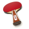 Raqueta de tenis de mesa profesional Allround - Vista del mango desde arriba