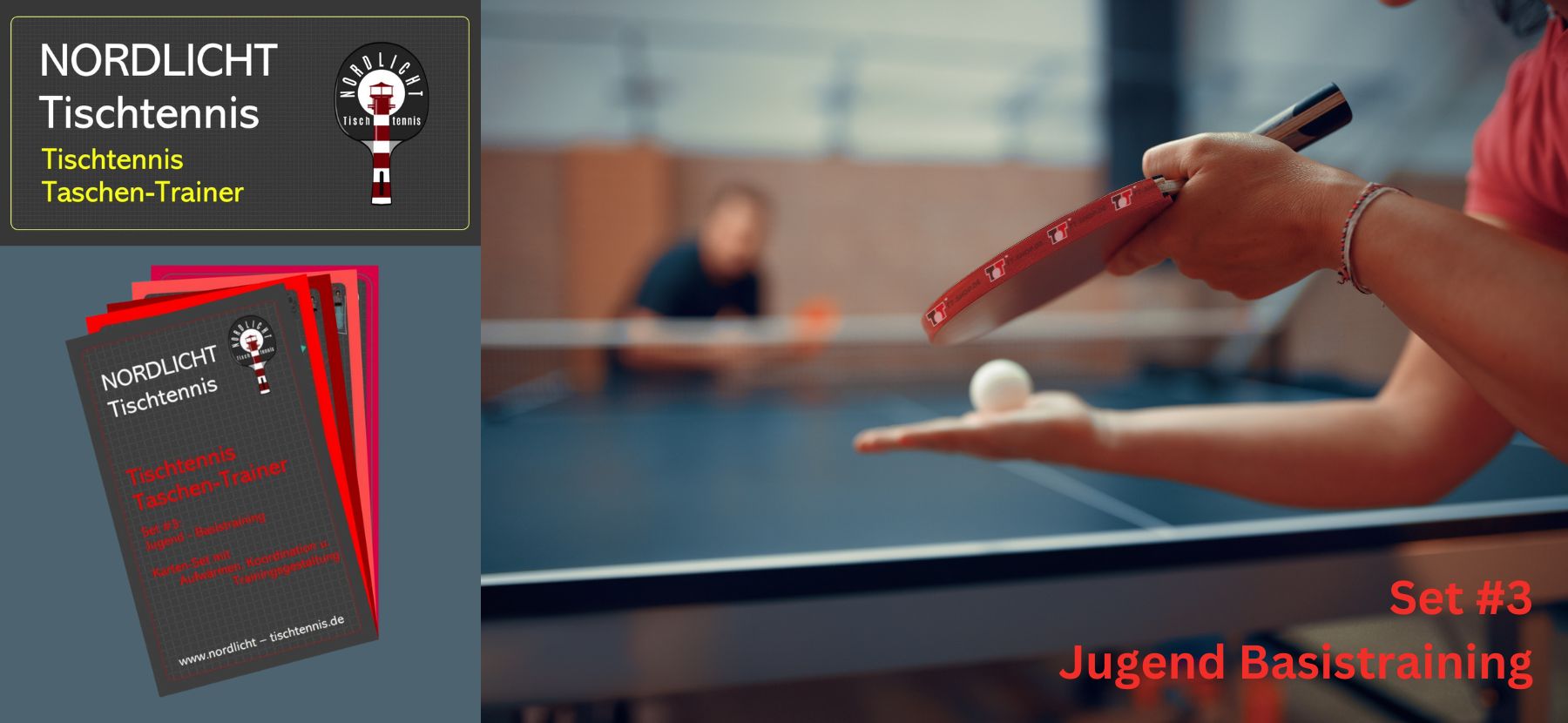 Nordlicht Table Tennis Set #3 - Youth – Basic Training - Image Description