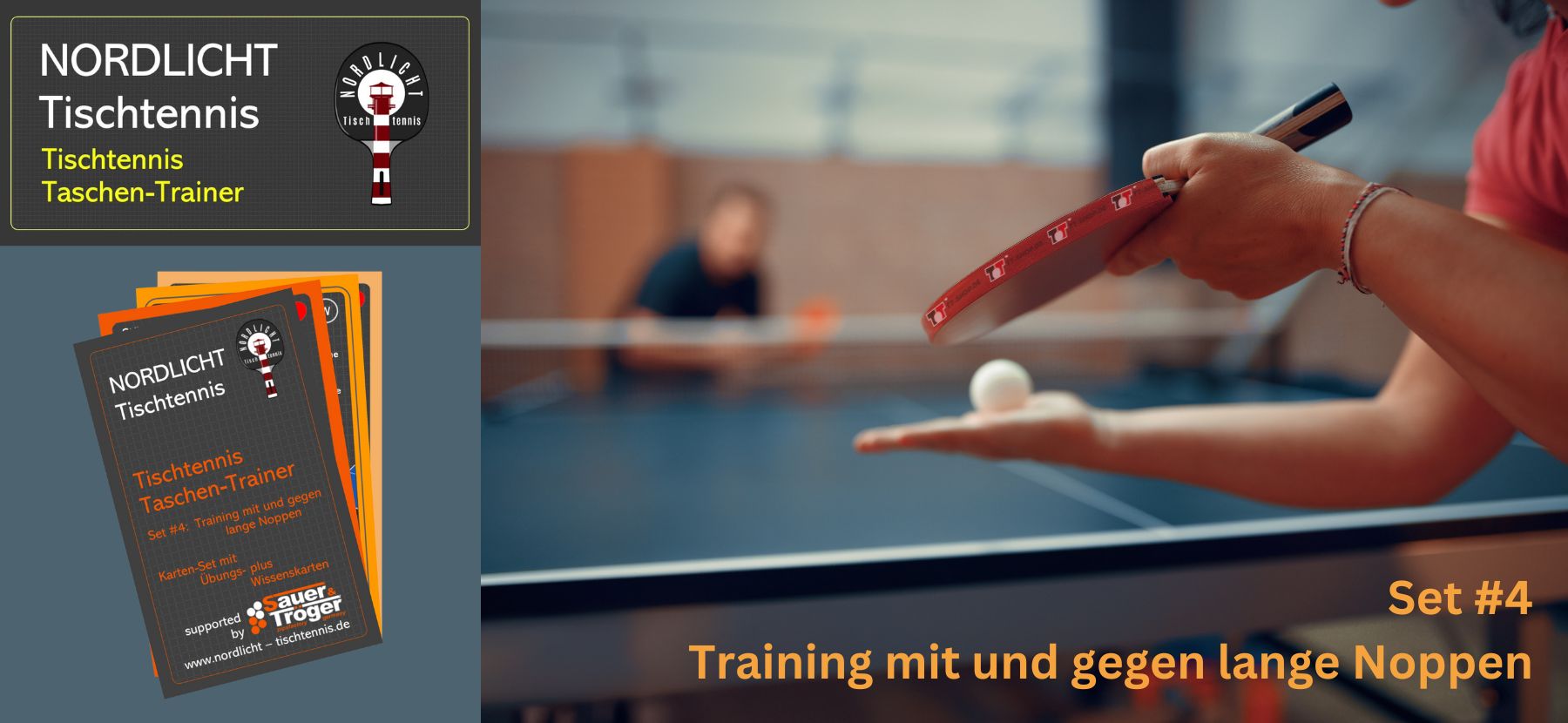 Nordlicht Table Tennis Set #4 - Training with and against Long Pips - Image Description